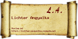 Lichter Angyalka névjegykártya